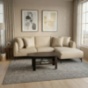 Modern Corner Sofa with Free Coffee Table