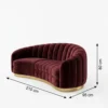 Curved 2 Seater Chaise Lounge