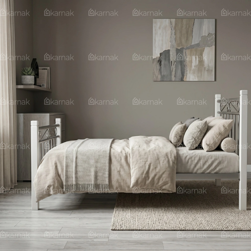 Nedrah Wooden Steel Bed Frame