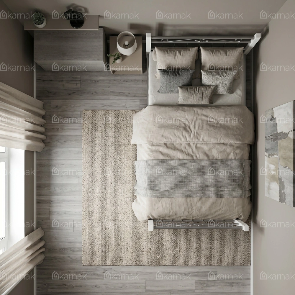 Nedrah Wooden Steel Bed Frame