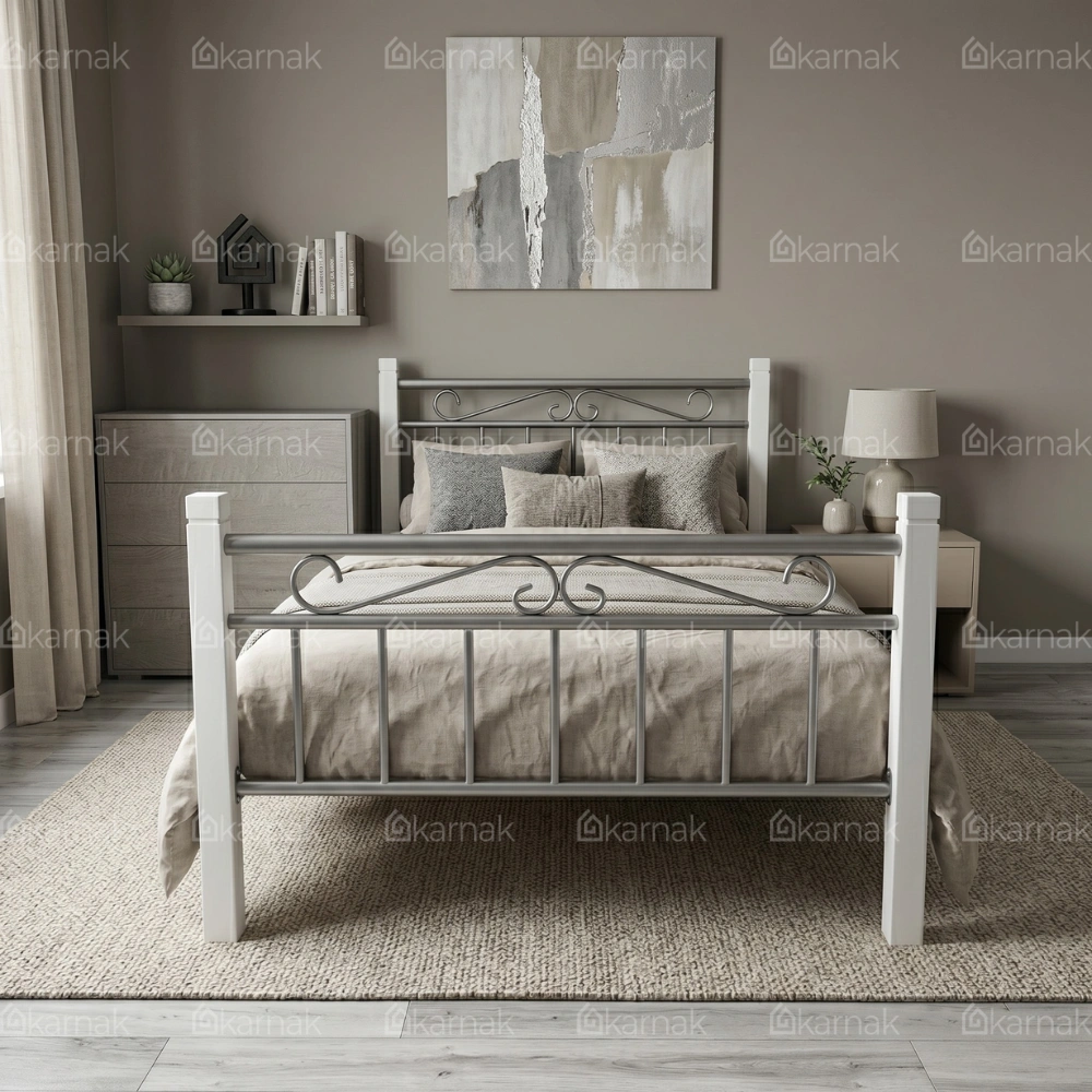 Nedrah Wooden Steel Bed Frame