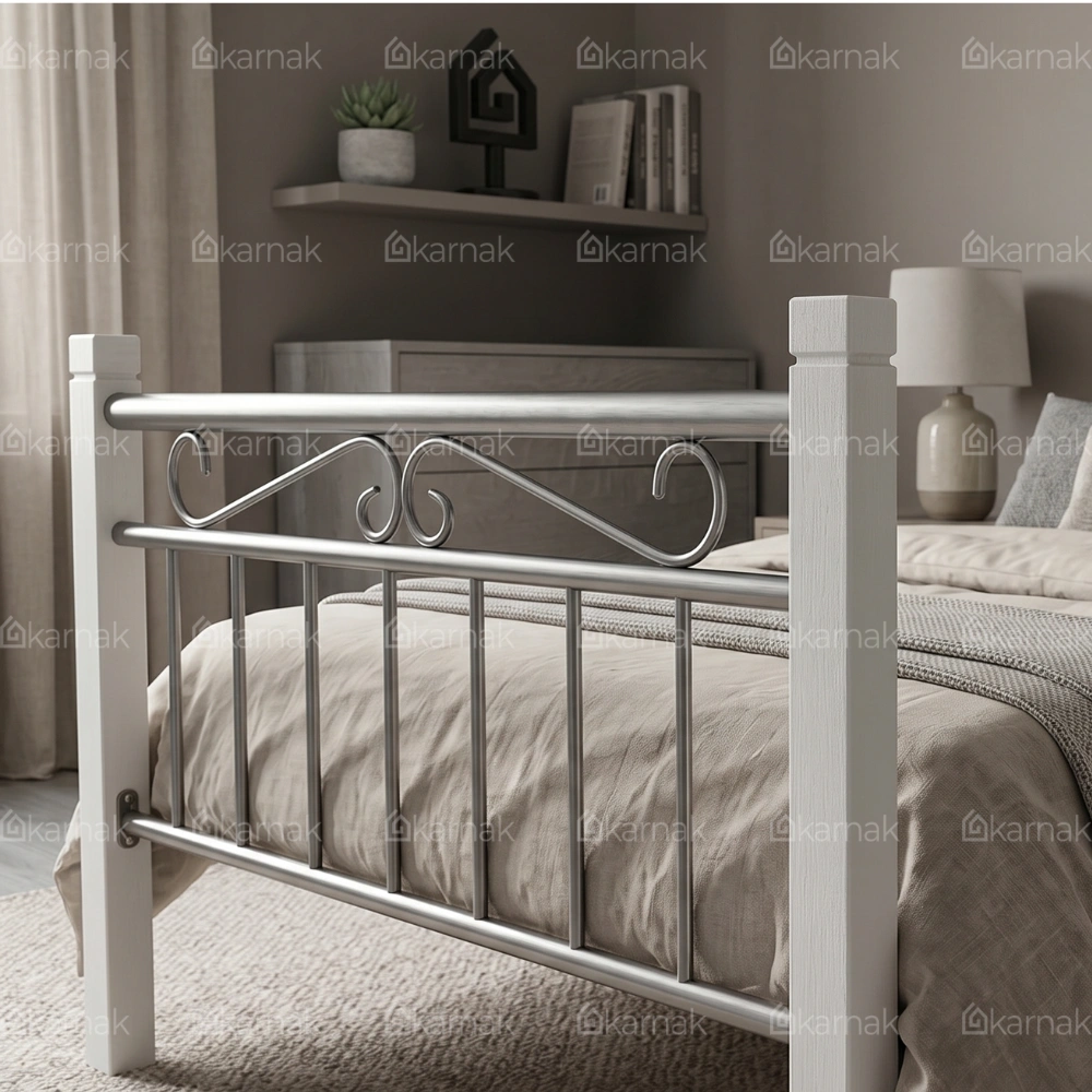Nedrah Wooden Steel Bed Frame