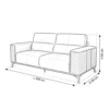 Abdiel Modern 3-Seater Sofa