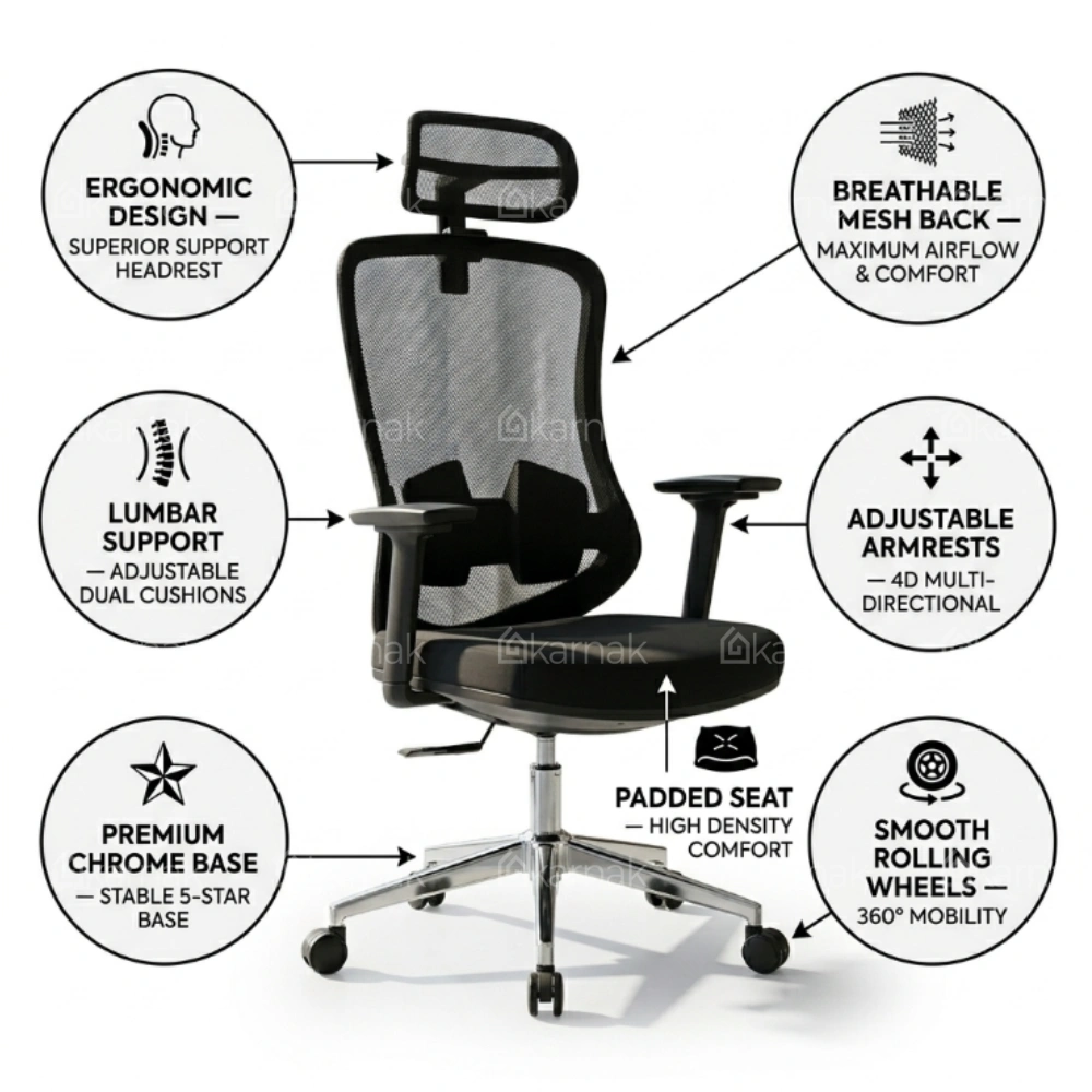 Gauna High Back Office Chair