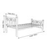 Nedrah Wooden Steel Bed Frame