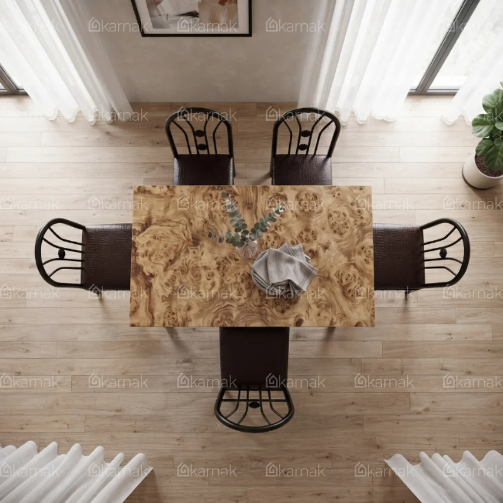 Kalene Marble Dining Table Set
