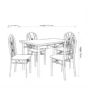 Kalene Marble Dining Table Set