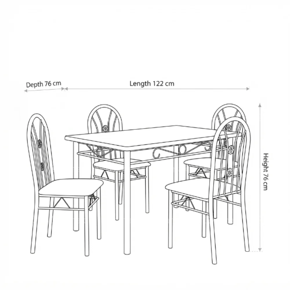 Kalene Marble Dining Table Set