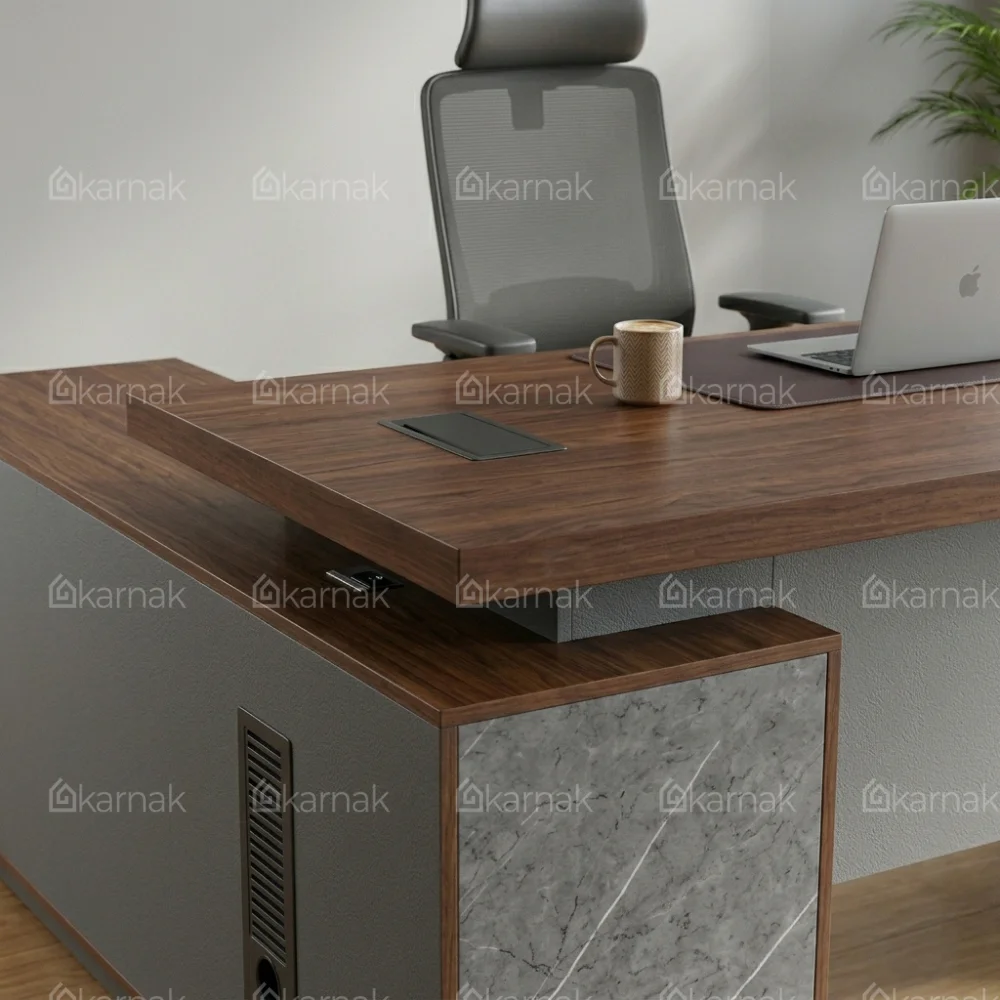 Saydel L Shaped Executive Desk with Drawers