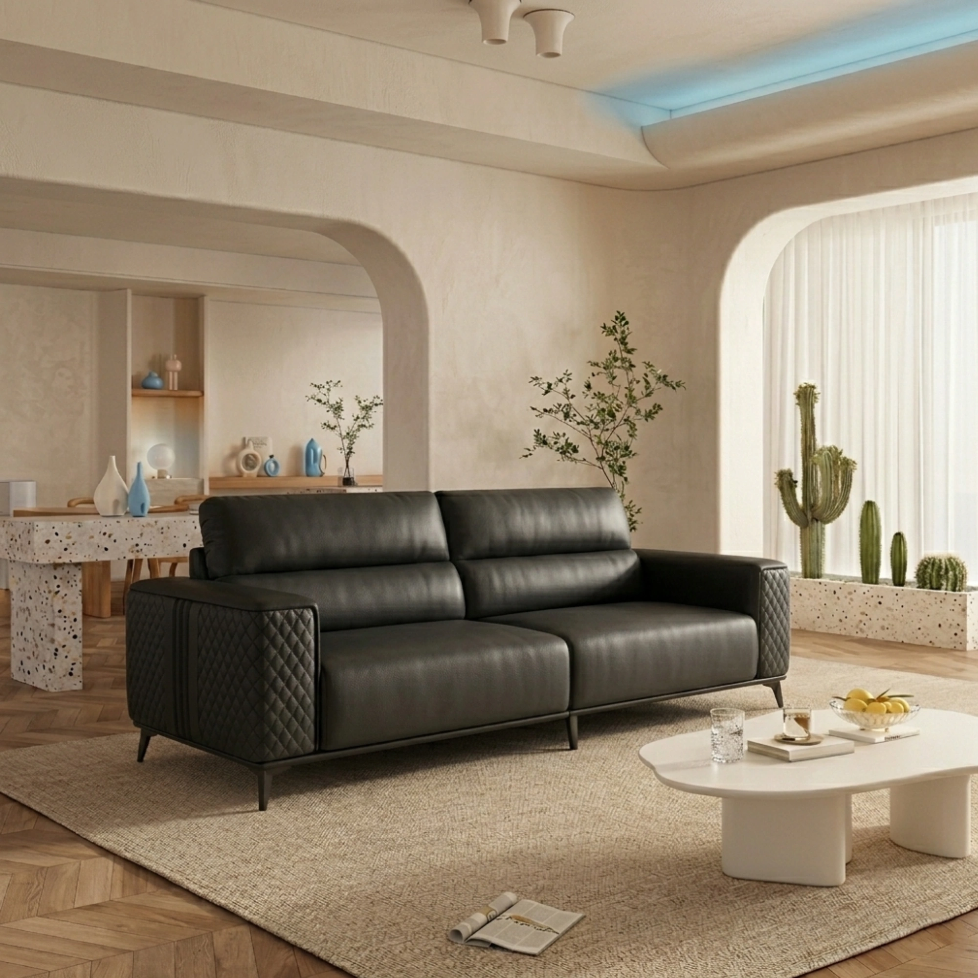Abdiel Modern 3-Seater Sofa
