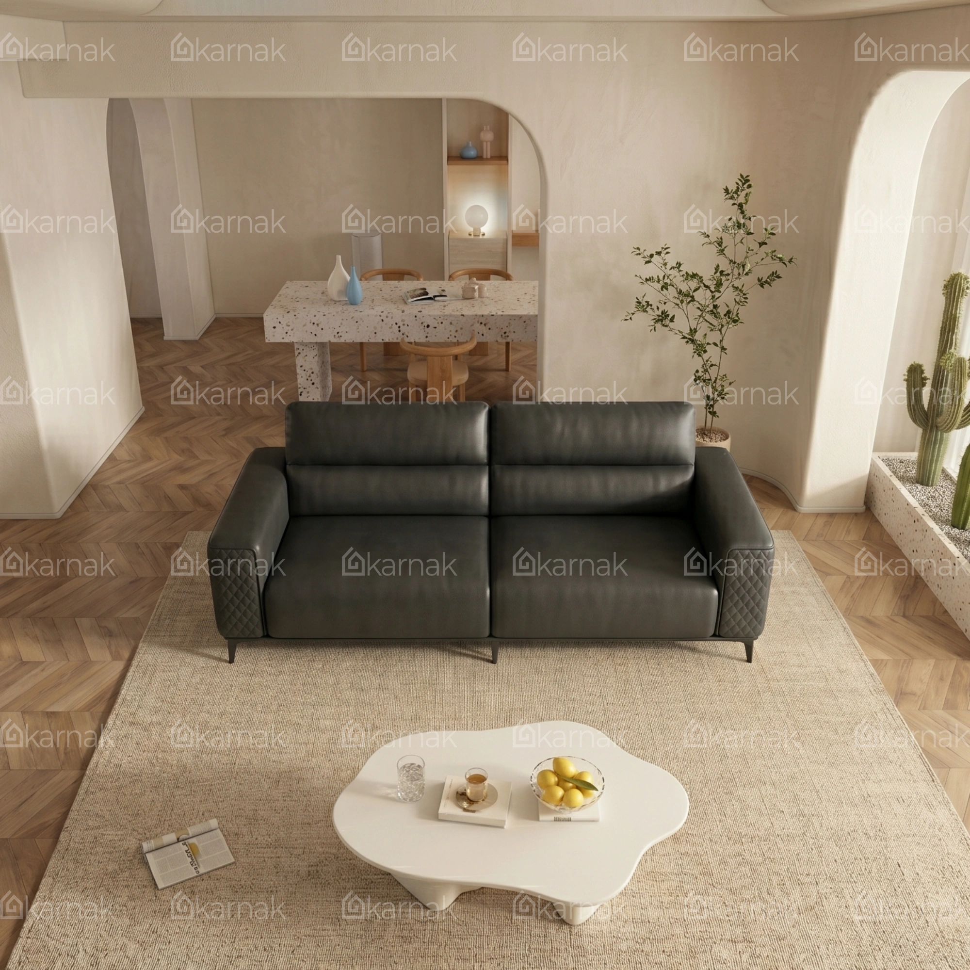 Abdiel Modern 3-Seater Sofa