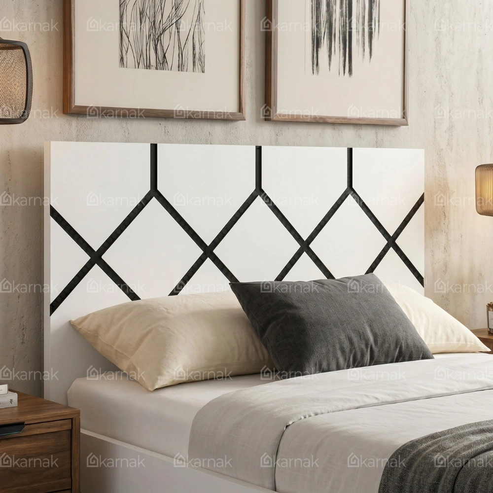 Ackley Wooden Single Bed Frame (White)