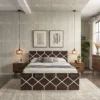Ackley Wooden Single Bed Frame (Brown)