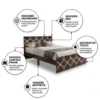 Ackley Wooden Single Bed Frame (Brown)