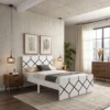 Ackley Wooden Single Bed Frame (White)