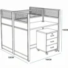 Neeya Two Person Workstation Desk