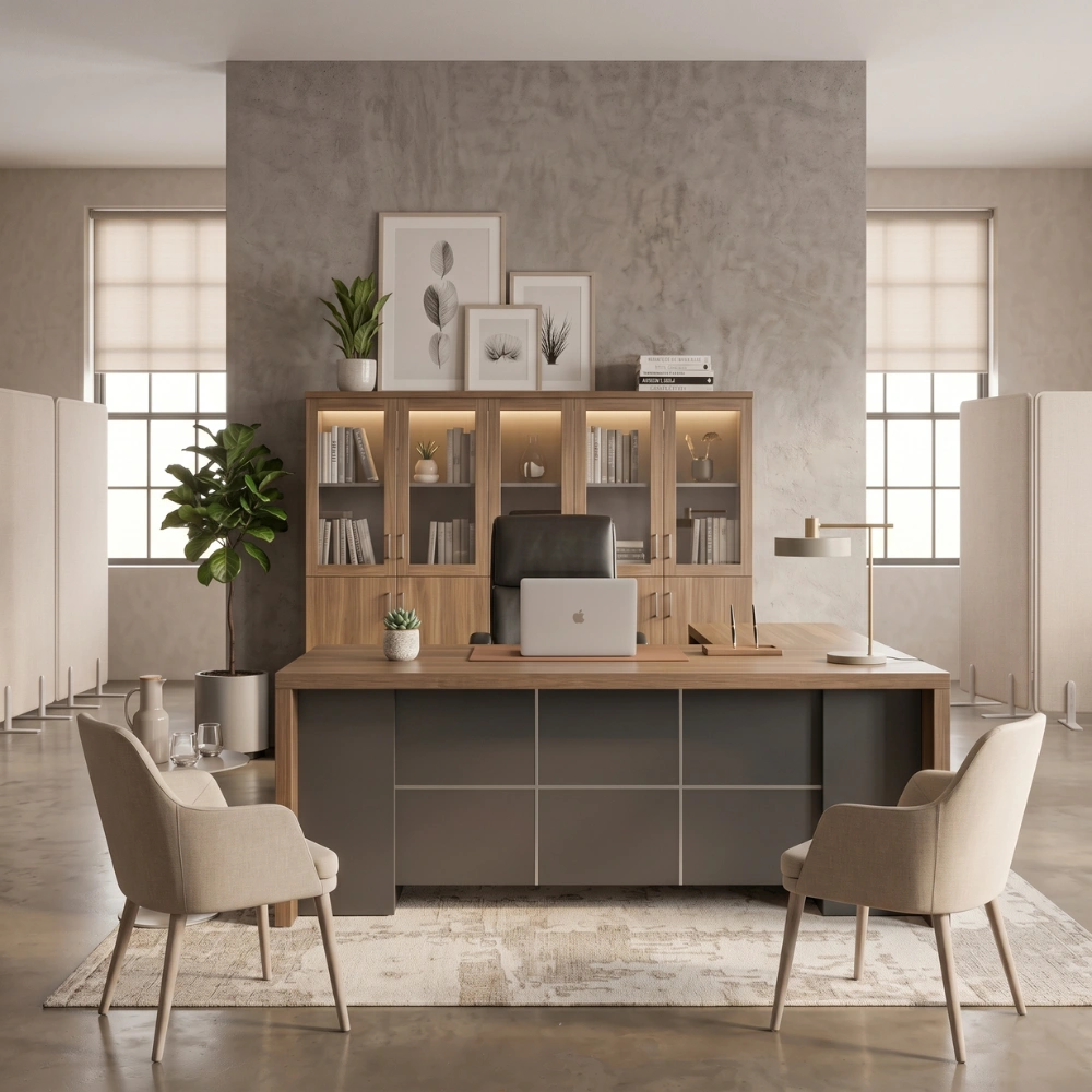 Vivax L-Shaped Executive Table