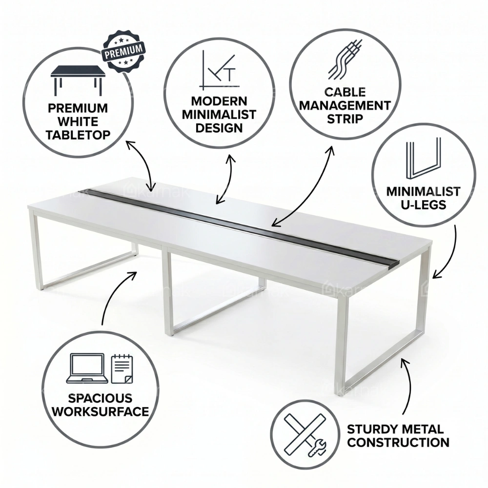 Novario Meeting Table With Metal Legs