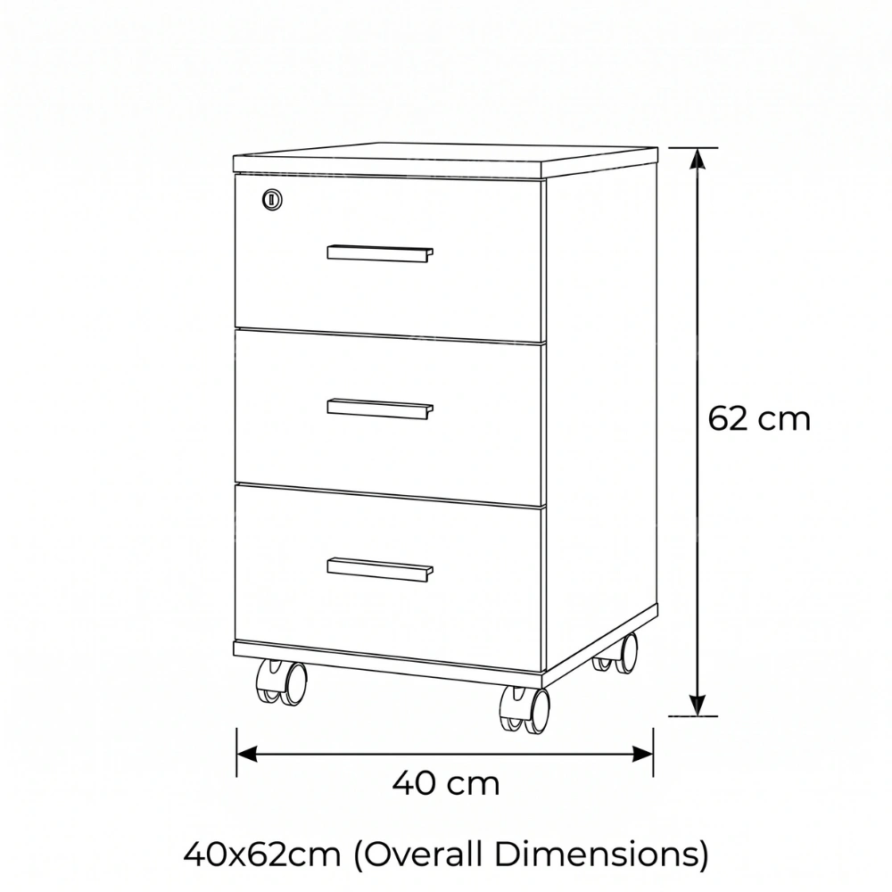 Viva 3-Drawers Mobile Pedestal