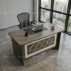 Brownven Office Table 1.0 – Walnut + White