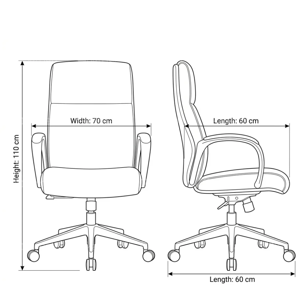 Bryan Medium Back Office Chair – Black & Grey