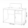 Casalux Office Table With Screen Panel – White