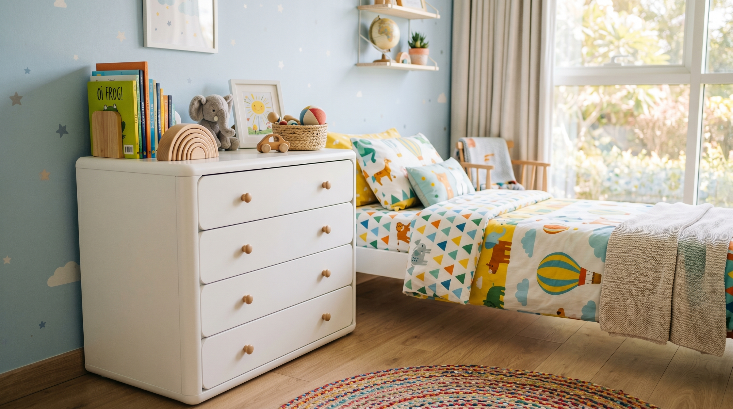 Children's chest of drawers Dubai ā safe and durable kids bedroom storage unit by Karnak Home UAE