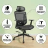 Comfy High Back Office Chair – Black