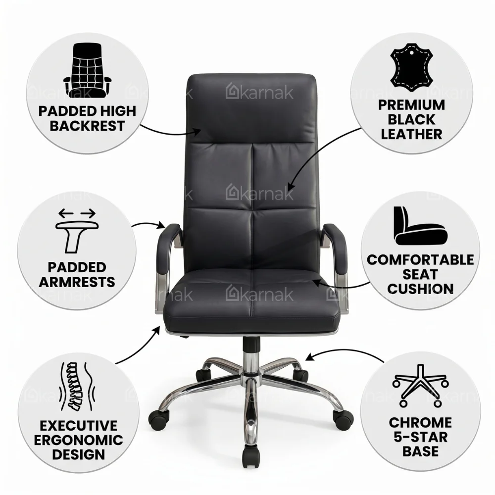 Cooper Medium Back Office Chair – Black