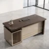 Cori Office Table – Oak + Khaki