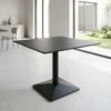 Crete Ceramic Square Dining Table Top – Black and Grey