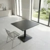 Crete Ceramic Square Dining Table Top – Black and Grey