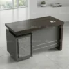 Duplex Office Table – Coffee + Khaki