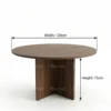 Elite Round Meeting Table Walnut + Grey