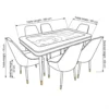 Gorge Dining Set with Marble Ceramic Top 1+6 – Beige Brown