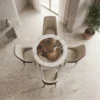 Alezzo Round Dining Set – Beige Brown