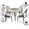 Alezzo Round Dining Set – Beige Brown