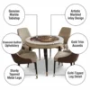 Alezzo Round Dining Set – Beige Brown