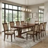 Mirage 1+10 Wooden Dining Table – Brown Cherry