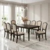Tiber 1+8 Wooden Dining Table – Cherry Brown