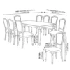 Tiber 1+8 Wooden Dining Table – Cherry Brown