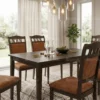 Rocket 1+6 Wooden Dining Table – Cherry Brown