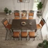 Rocket 1+6 Wooden Dining Table – Cherry Brown