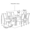 Rocket 1+6 Wooden Dining Table – Cherry Brown