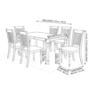 Swivel 1+6 Wooden Dining Table – Cherry Brown