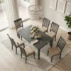 Carrera 1+6 Wooden Dining Table – Antique Brown