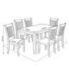 Carrera 1+6 Wooden Dining Table – Antique Brown
