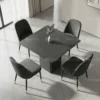 Cashmere 1+4 Dining Set – Black