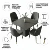 Cashmere 1+4 Dining Set – Black