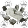 Cashmere 1+6 Dining Set – Grey